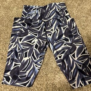 Sage Blue and Black Patterned Leggings